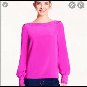 Kate spade pink silk blouse